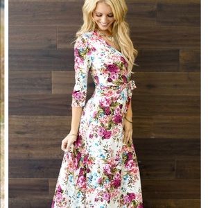 Pink blush maternity dress